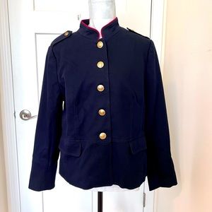 NWOT Talbots’s Button Down Navy Blue Military Jacket Sz 16